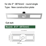 3 Inch Recessed Pre-mounting Plate Bracket for Round Lights