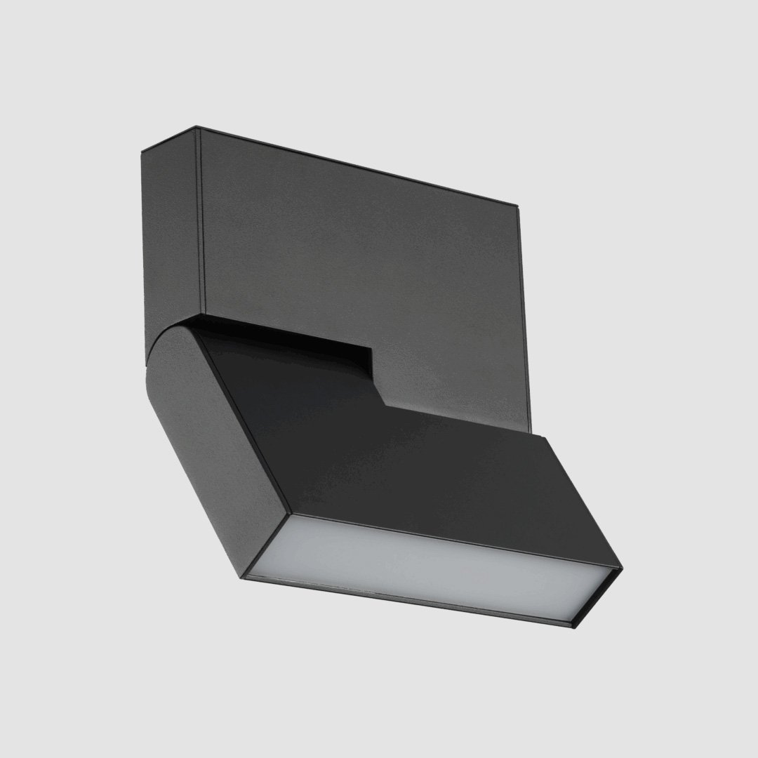 Folding Linear Diffuser - Slim Track - Black