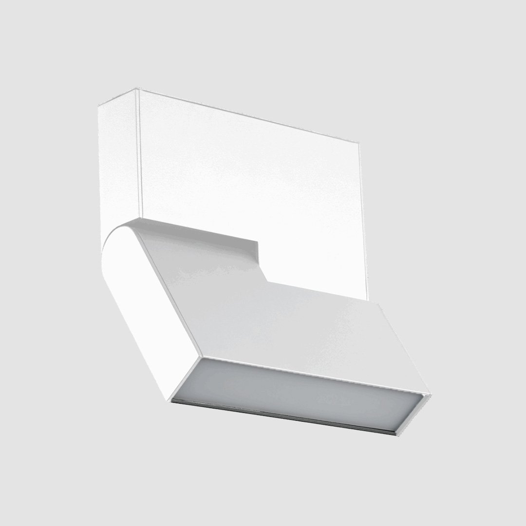 Folding Linear Diffuser - Slim Track - White