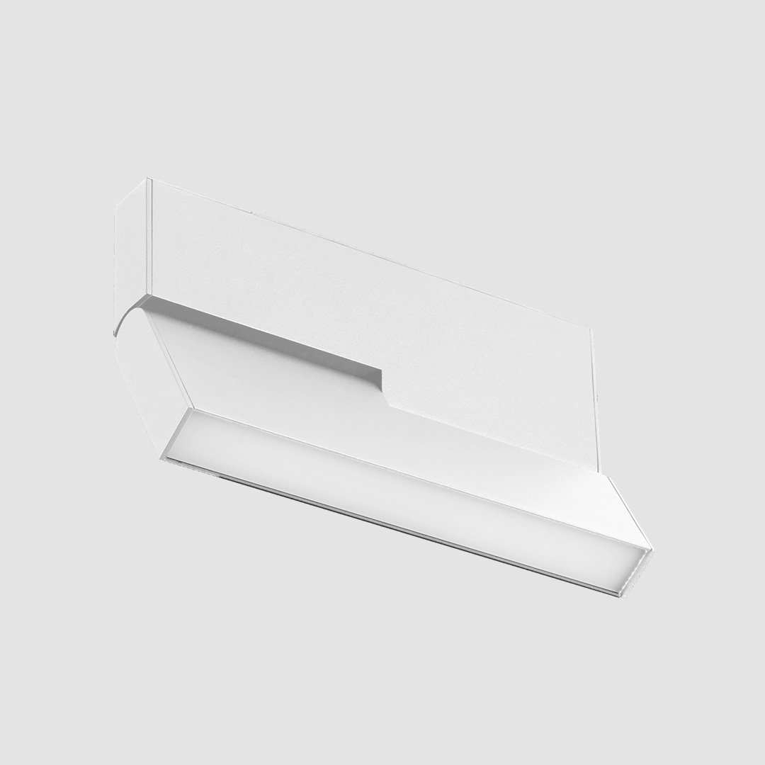 Folding Linear Diffuser - Slim Track - White