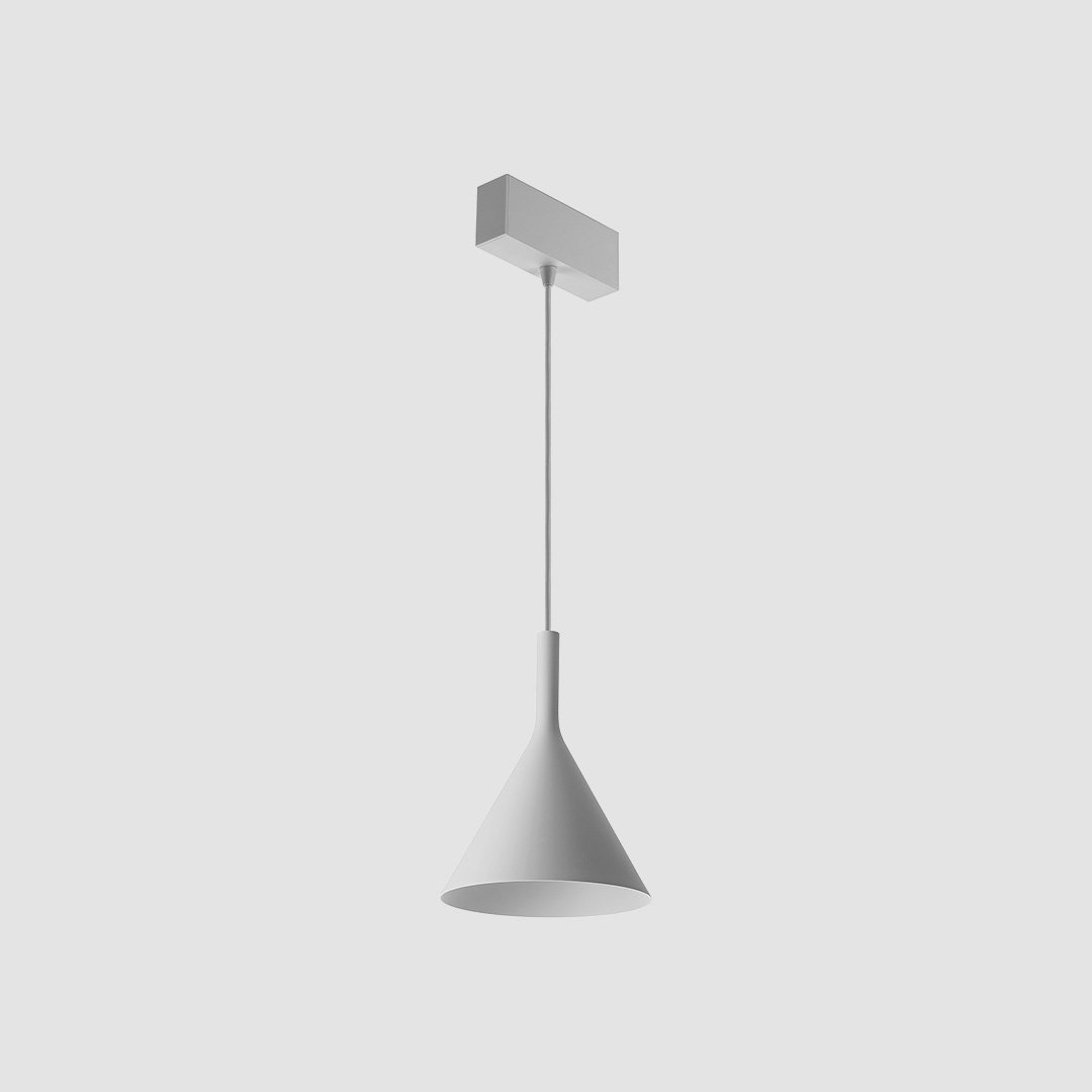 Modern Pendant - Standard Track - White