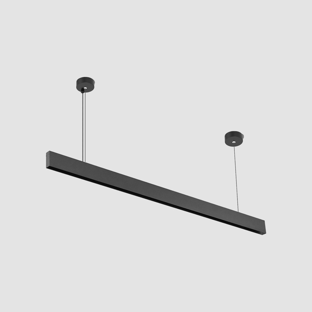 Slim Pendant Magnetic Track Light - Black