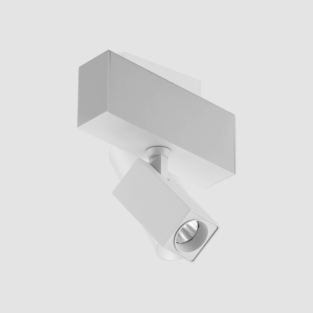 Square Spot Light - Slim Track - White