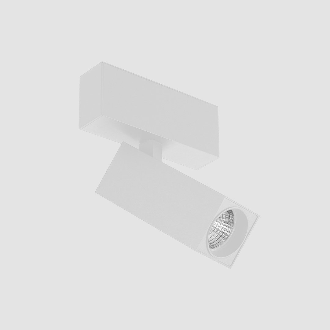 Square Spot Light - Slim Track - White