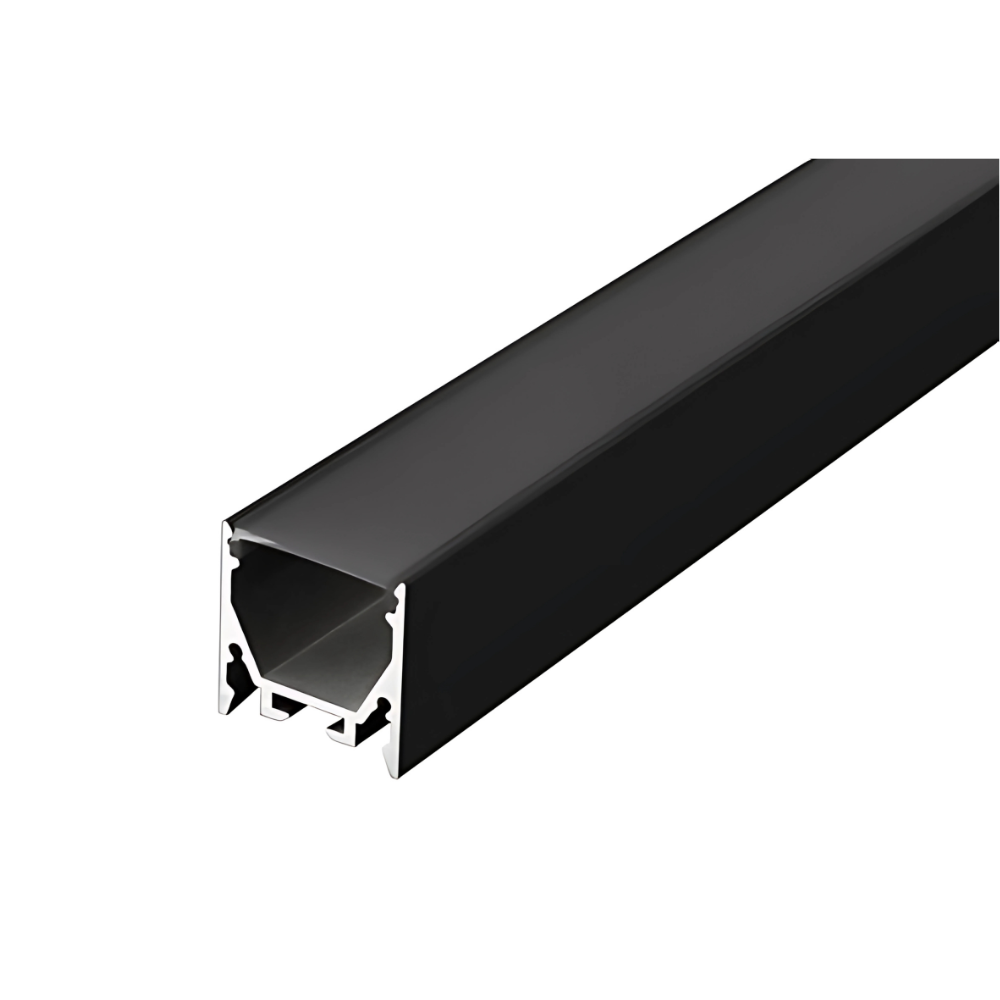 Led Aluminum Channel for Strip Lights - AS2525 - Black