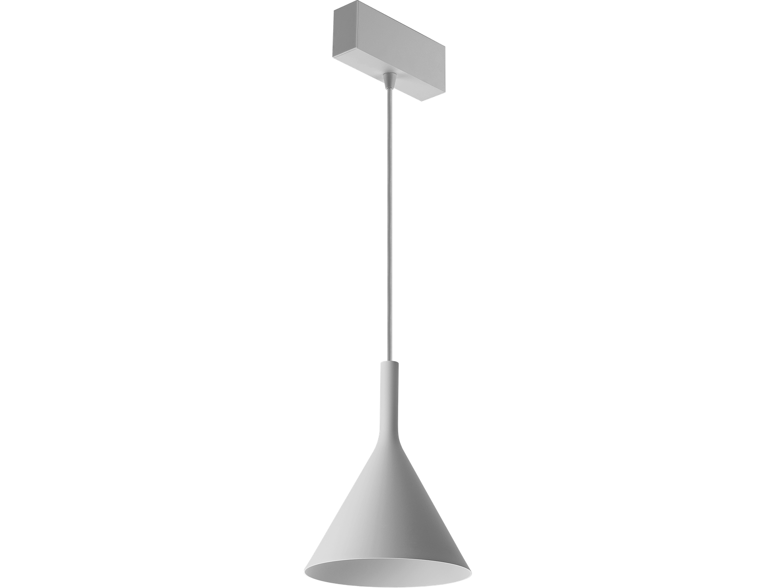 Modern Pendant - Standard Track - White