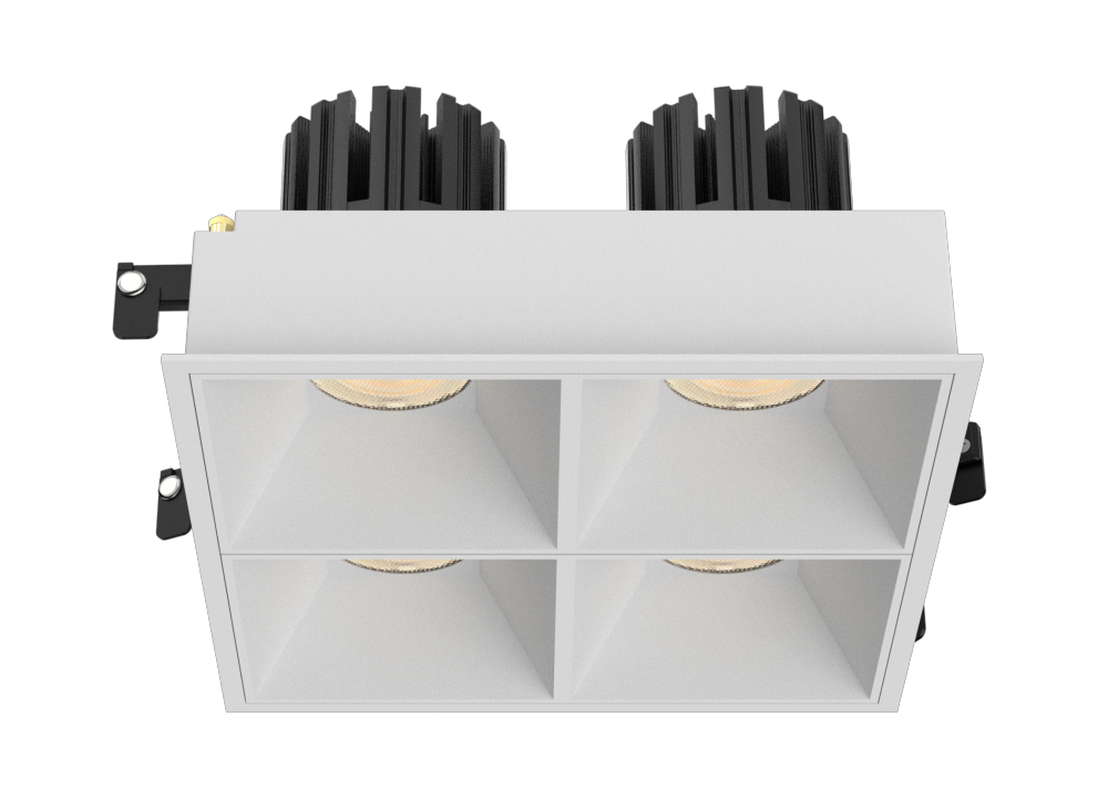 3 Inch Recessed Square Adjustable Quadruple Downlight