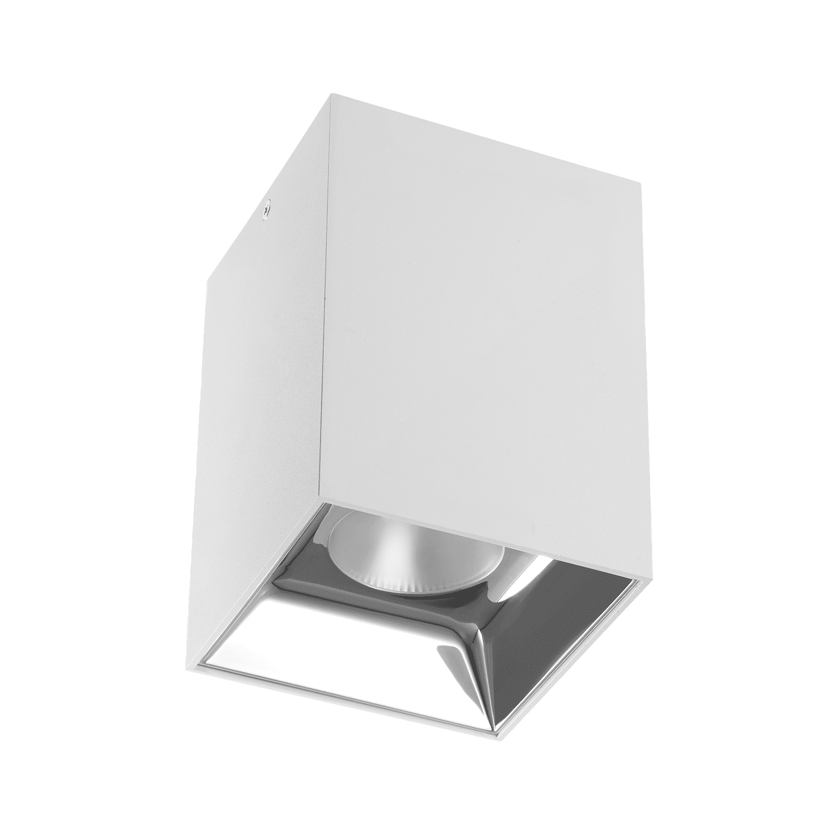 Square Surface Mounted Downlight - White, 4 inch (100mm)