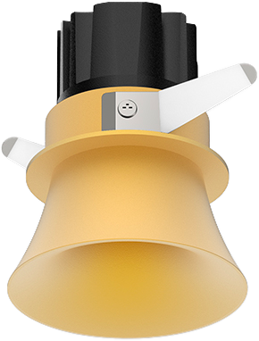 3 Inch Trumpet Semi-Recessed Downlight - Gold