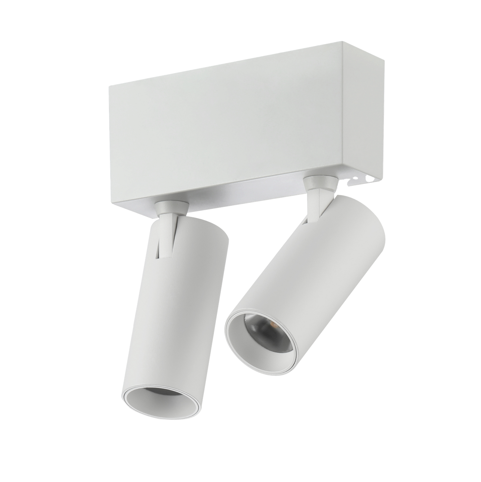 Twin Round Spot Light - Standard Track - White