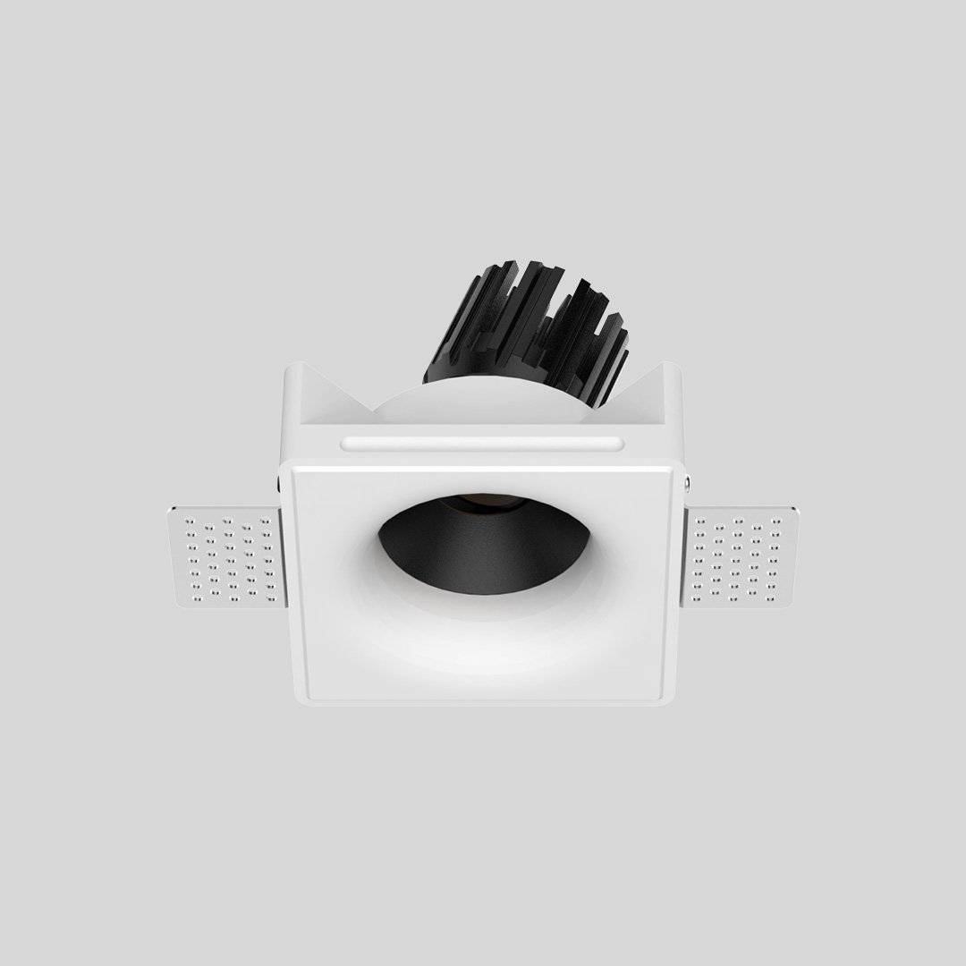 2 Inch Recessed Concave Gypsum Downlight - Black