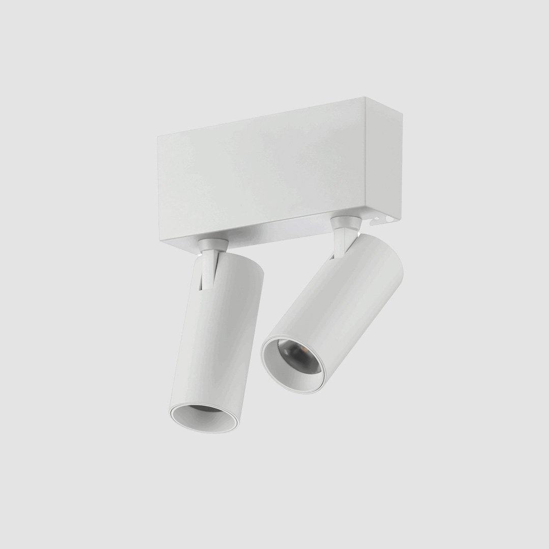 Twin Round Spot Light - Standard Track